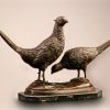 Bronze 'Cock and Hen Pheasant'