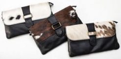 Limited edition Italian pony skin and leather bag: each one unique: a snip at £49