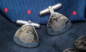 The Lord's Prayer in English silver: beautifully handcrafted cufflinks