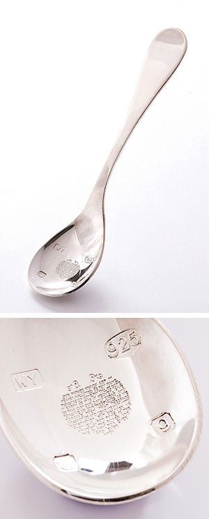 The Lord's Prayer in a silver spoon: the perfect Christening gift