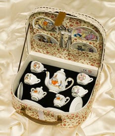 Collectible Beatrix Potter porcelain tea set for four: Peter Rabbit and Friends
