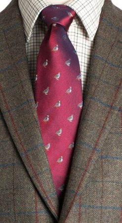 New tie for sporting chaps: the pure silk woven Partridge Tie