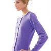 Italian cashmere-silk round neck cardigan