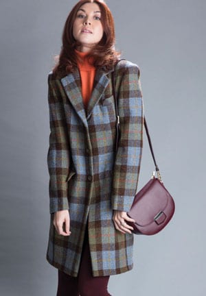 The New British Heritage: Windsor Check Coat in pure wool handwoven Harris Tweed