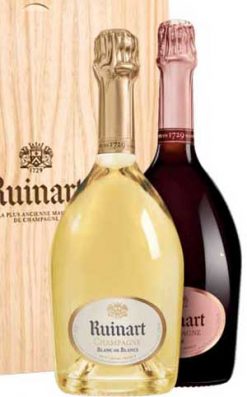 Sensational Ruinart Blanc de Blancs and Rosé Champagne in a limited edition presentation case, a snip at £89 delivered