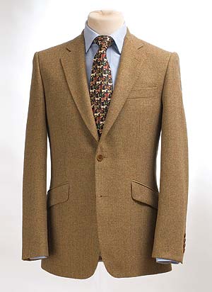 Hand-finished pure wool silky soft tweed jacket