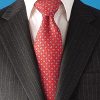 Red and grey  silk tie