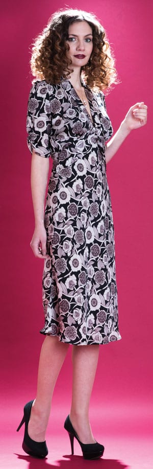 Velvet Revolution: the new Nancy Mac Collection: Sable day dress in Aubrey floral crepe