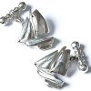 Handmade sterling silver yacht cufflinks by Martick of London