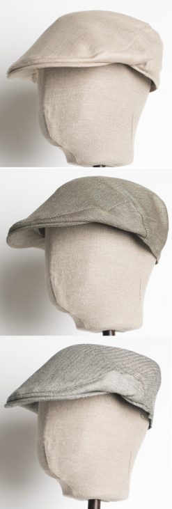 Christys' & Co Balmoral smooth silk-and-camel herringbone flat cap for summer
