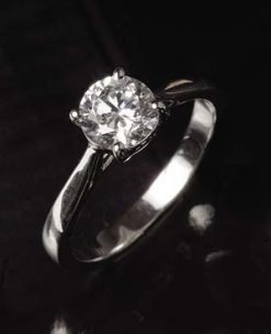 Top quality half-carat single solitaire diamond ring from Hatton Garden