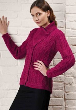 Wool Power: Step into the season's Aran knits: Super-soft merino wool cardigan-jacket