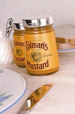 English sterling silver-lidded Colman’s Mustard Jar: 100g