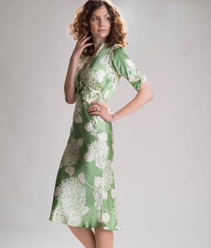 Girls in their summer dresses: new silk collection by Nancy Mac: Sable Silk Midi Dress