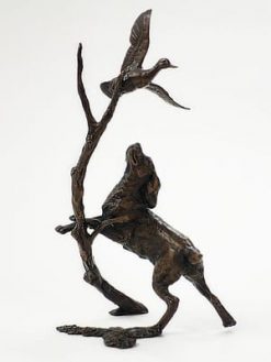 Limited edition bronze, 'Springer With Duck': collector's item, final piece in the edition
