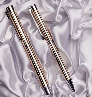 Silver and Rose Gold Pen Set