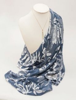 In An English Garden: New silk devore crepe stoles: original works of art: Passionflower