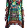 Fabulous new limited edition St Tropez pure silk kaftan, crystal embellished: a snip at £59 instead of £125