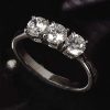 Fabulous three-stone 1.5 carat diamond ring from Hatton Garden