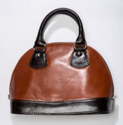 Chic duo-tone leather Taranto handbag from Italy: a snip at £49