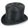 The world's finest top hat: the polished black fur top hat by Christys’ & Co: tall crown