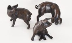 Limited edition bronze: Three Little Pigs by Michael Simpson