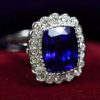 Sensational 6.71-carat AAAA-plus tanzanite, diamond and 18ct white gold Revelation Ring