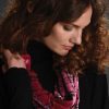 Silk Art: Pure silk velvet tartan infinity scarf