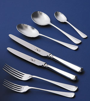 English Sterling Silver Rattail Cutlery