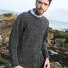 Gorgeous new pure Donegal wool curl neck sweater