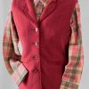 In the pink: super new English-made pure wool gilet