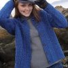 Smart little in-vogue blue merino cardigan-jacket