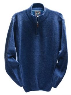 Lambswool quarter-zip jumper by Magee of Donegal