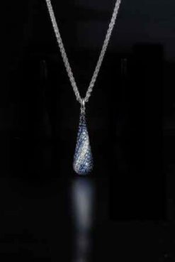 New Sapphire and Silver Collection from New York: Aphros Teardrop Pendant