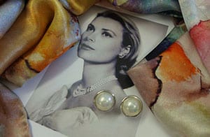 Fine and large high-lustre natural pearl and 14ct gold earrings: save £546