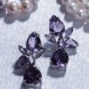 Romantic amethyst and sterling silver Columbine Earrings