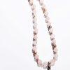 The Calleja Necklace in rose quartz, pearl, agate and silver: subtle and oh so chic
