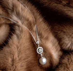 Scintillating new South Sea pearl, diamond and 18ct white gold pendant, the Oculus Pendant