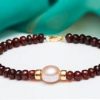 Fabulous new Diva Bracelet in garnet, gold and pearl from the Aria Collection