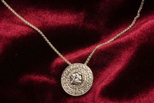 Magnificent diamond pendant of the finest colour