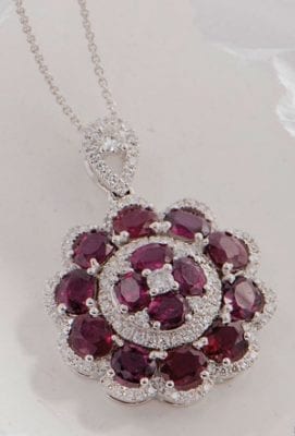 Rich and rare: The Erythros Necklace in rubies, diamonds and 18ct white gold
