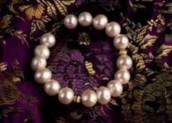 Gorgeous large pearl and 14ct gold bracelet from Hawaii