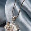 Sterling Silver Hibiscus Pendant and Chain