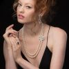 Dramatic beauty: La Traviata Pearl and Diamond Necklace - with detachable clasp to form Diamond Entanglement Pendant