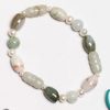 Vintage jade and natural pearl Maya Bracelet