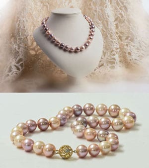 Couture in natural pearls, diamonds and 14ct gold: the Amoré Necklace