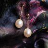 The new Minerva Pearl and 14ct Gold Drop Earrings from Hawaii