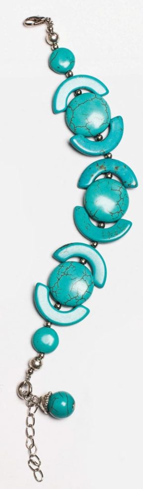 The new turquoise and steel Eclipse Bracelet by Aleyne