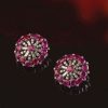 New Hatton Garden Collection: Large Burmese ruby, diamond and 18ct gold earrings