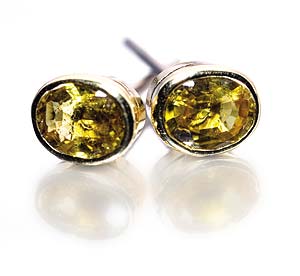 Yellow Sapphire Earrings set on 18ct Gold
